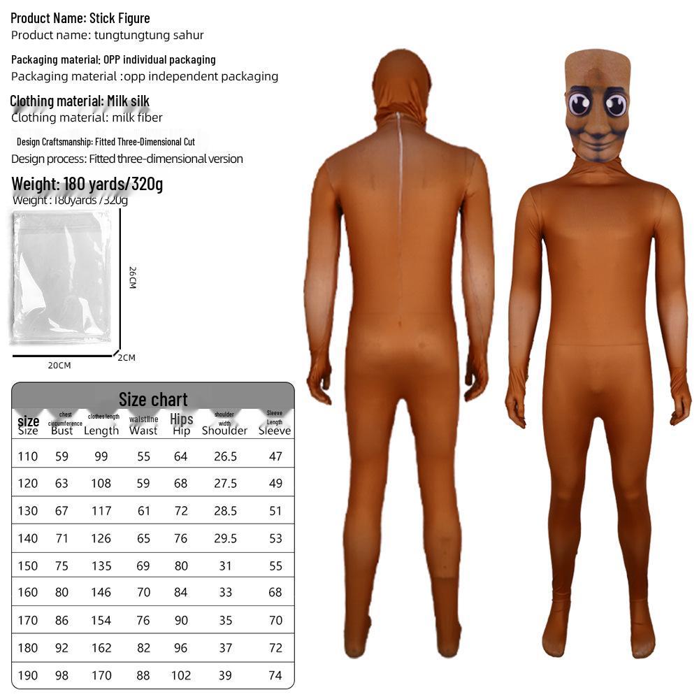 Halloween Cosplay: Tong Tong Tong Wooden Stick Man Costume 130
