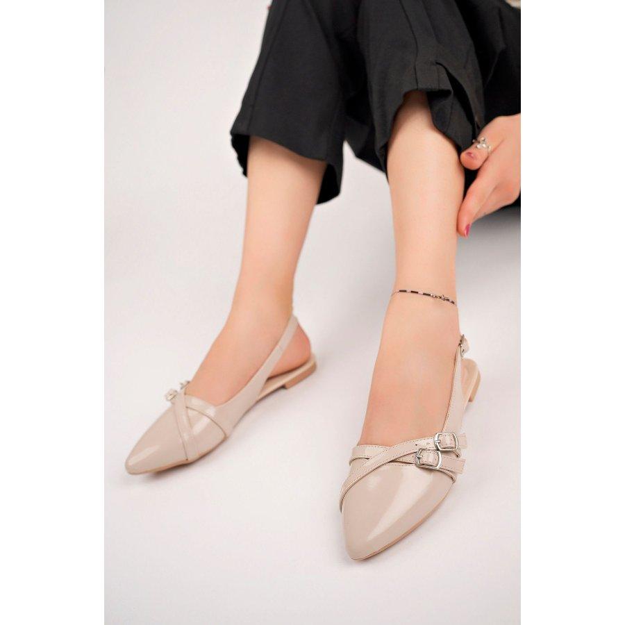 Women's Open Back Flat Shoes / Flat Sandals