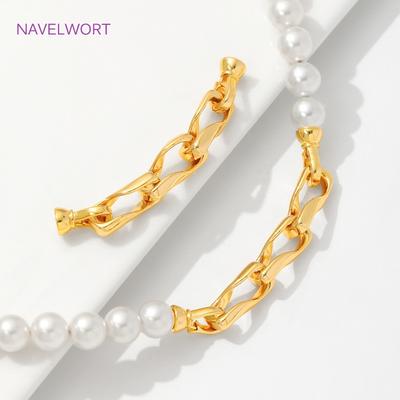 18K Gold Plated Brass Connectors Clasps,Fasteners For Bracelet Accessories,Clasp For Jewelry,DIY Necklace Making Supplies