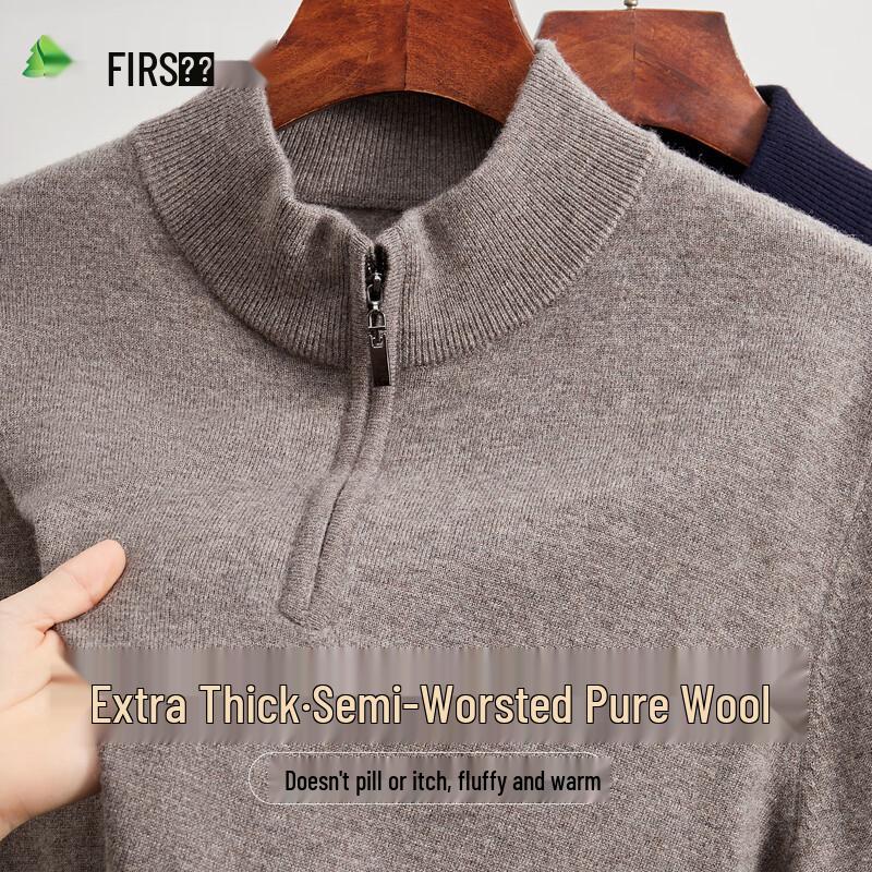 

Men s 100% Merino Wool Half-Zip Sweater 2XL