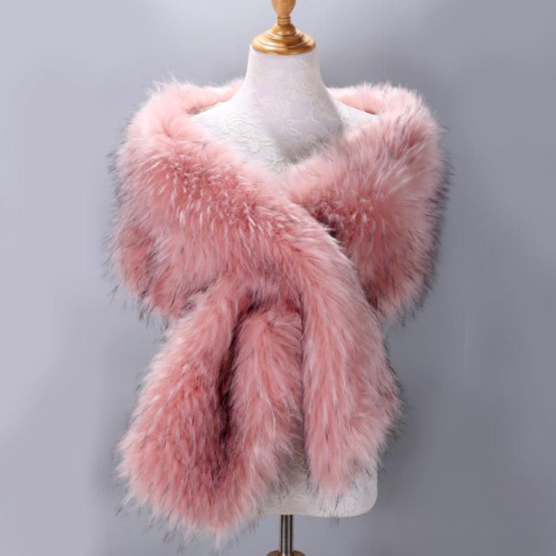 Herbst Winter Luxus Kunstpelz Schal Schals Damen Plüsch Schal Vertuschen Für Hochzeit Party Pelz Achselzucken Lange Wrap Cape