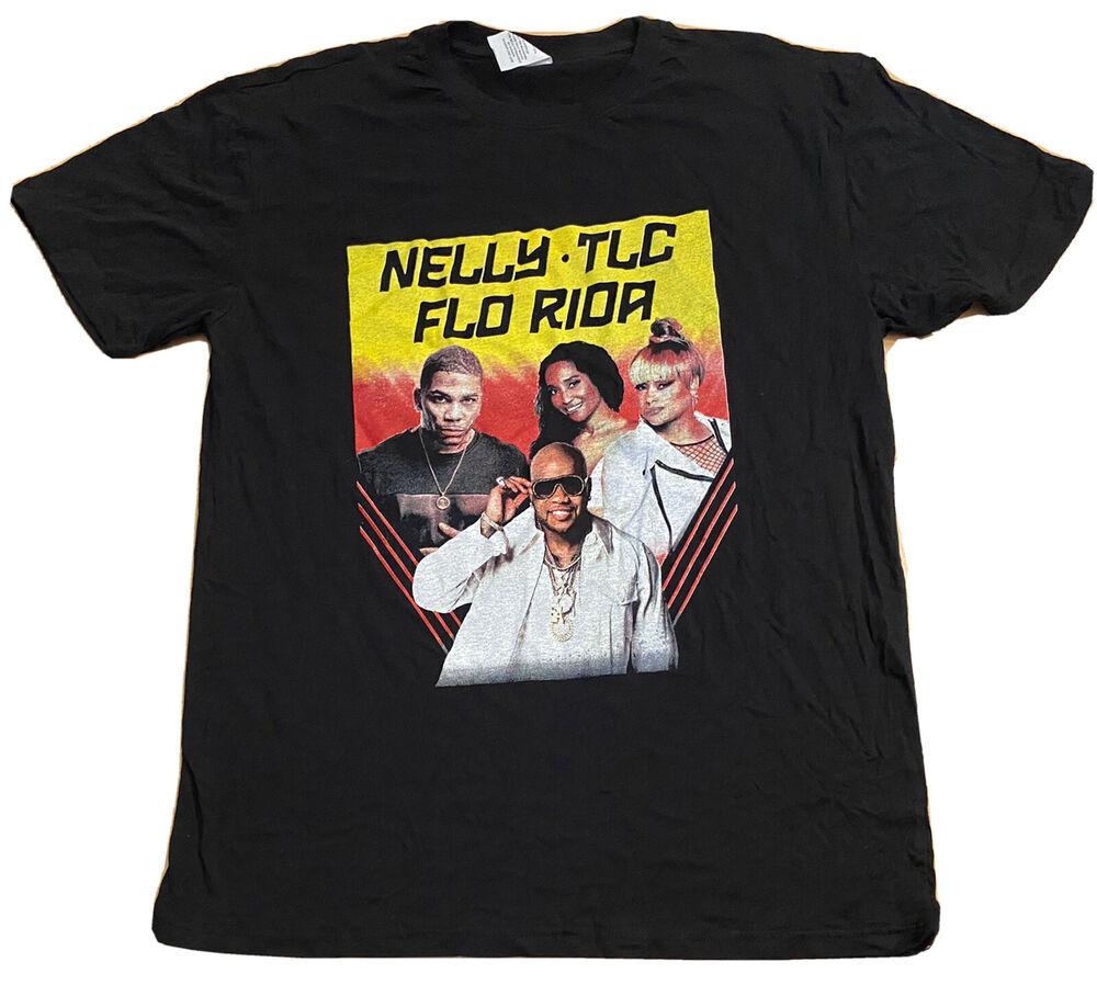 

Футболка унисекс Nelly Tlc 2019 Concert Flo Rida Tour Shoreline San Francisco Rap
