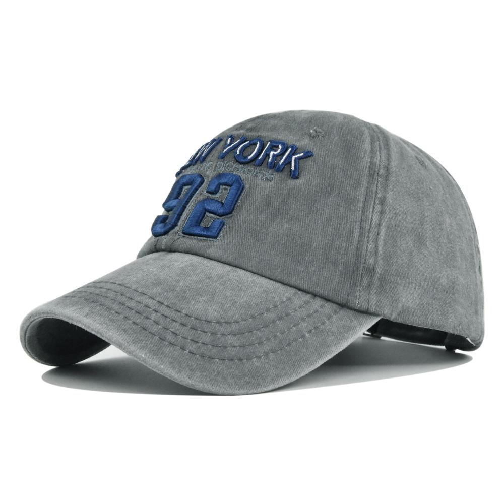 

1pc Vintage 3D Letter Embroidered Baseball Cap,Contrast Color Leisure Versatile Hat for Men and Women Outdoor Travel,Adjustable Adjustable сірий колір