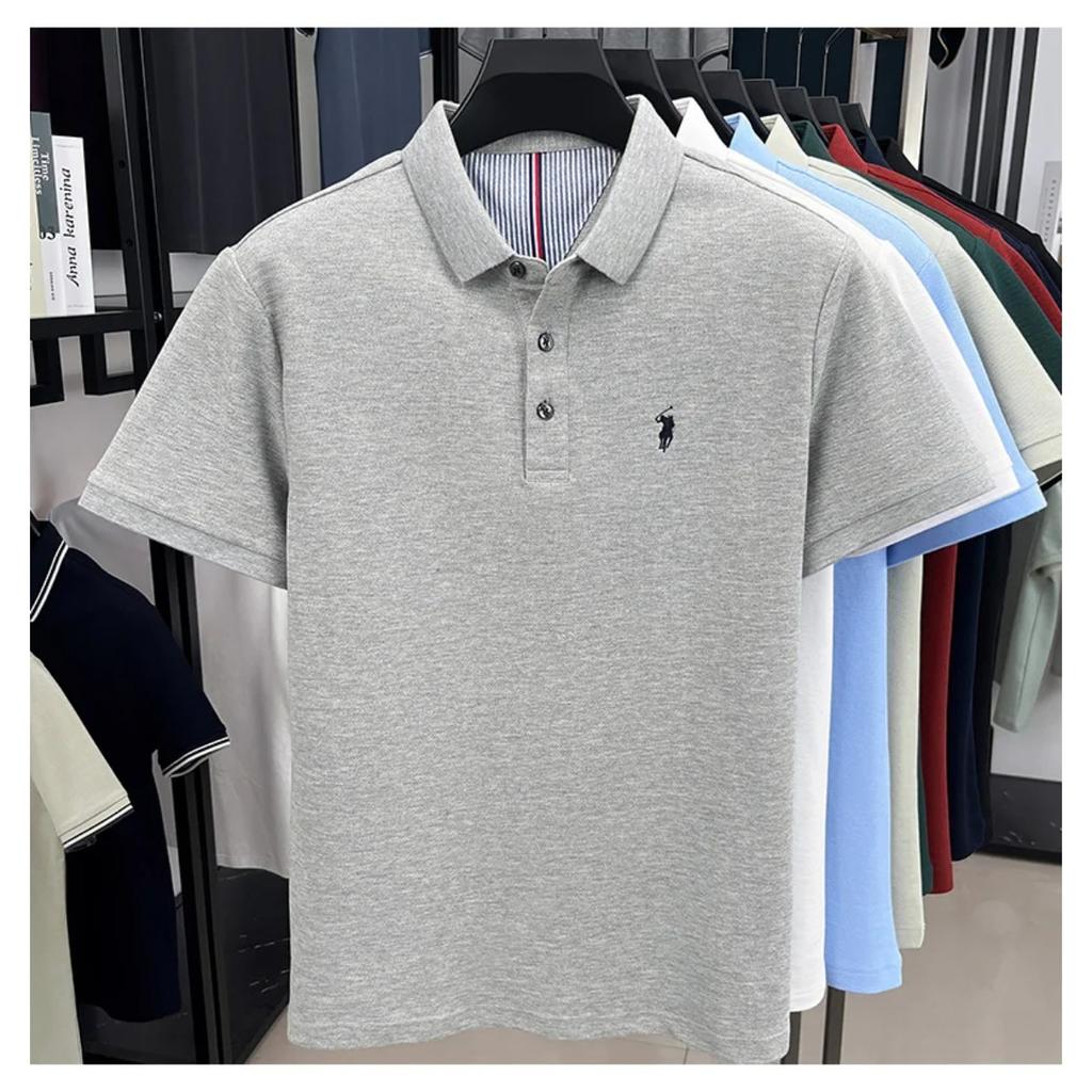 STORN High End Brand 100% Cotton Short Sleeve Polo Shirt Men Luxur Pony Embroidery Comfort Breathable Fashion T-shirt Summer New Top