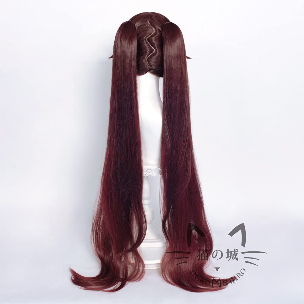 Genshin Impact Hu Tao Cosplay Wig, Anime, Heat Resistant, Costume Accessory, Parties, Events, Costume, Includes Wig Net