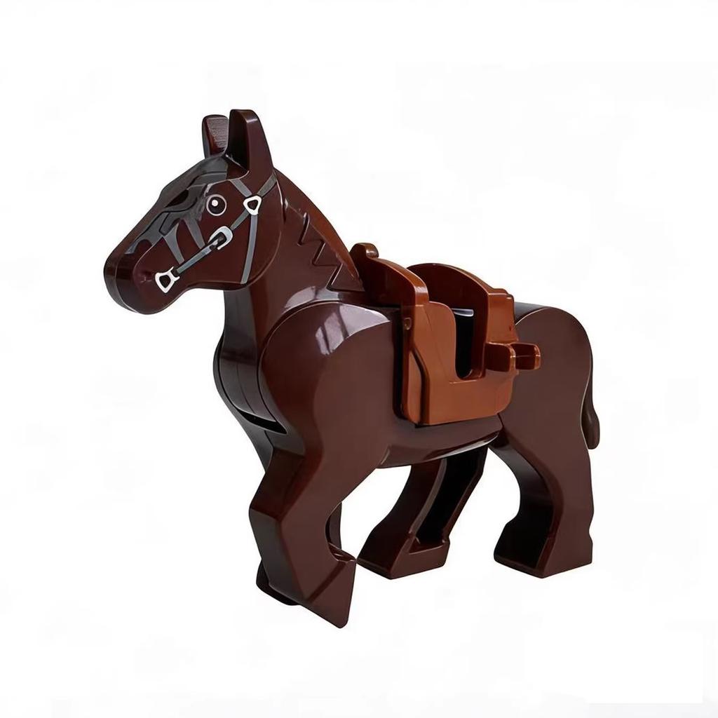 MOC Medieval Army War Horse & Mammoth Building Blocks - DIY Military Animal Mount Model Bricks Toys for Kids, Home Decor, Gifts