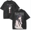 The Fragrant Flower Blooms with Dignity T-shirt Vintage Washed Oversized T Shirt Men's Unisex Clothes Short Sleeve Cotton Tees