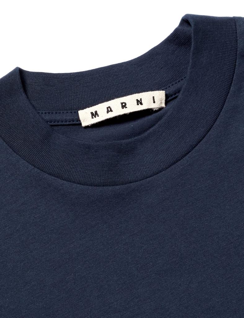 Marni HUMU0223P1USCS87 Herren T-Shirt, Blau/Schwarz, [Gebraucht]