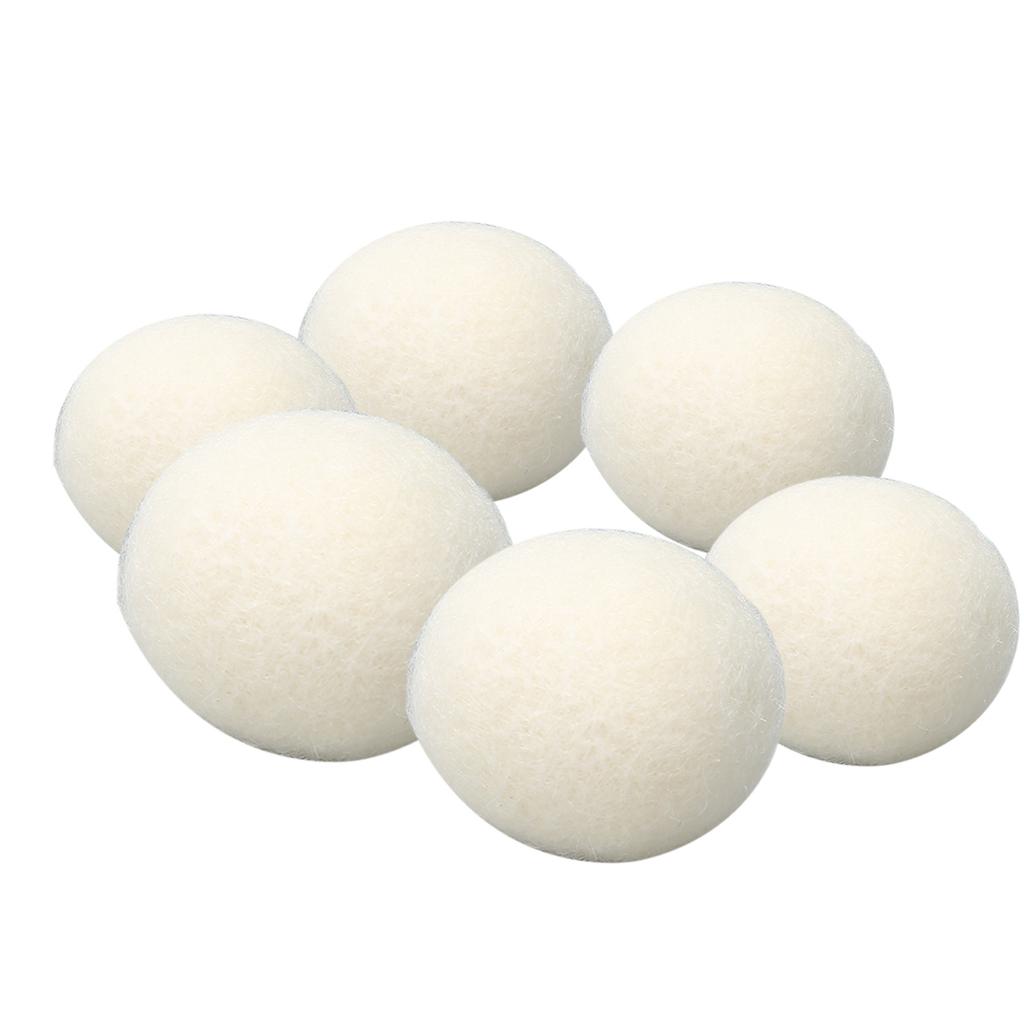 6 Pcs Wool Drying Balls High Density Adsorb Impurities Reduce Static Electricity Laundry Wool Balls