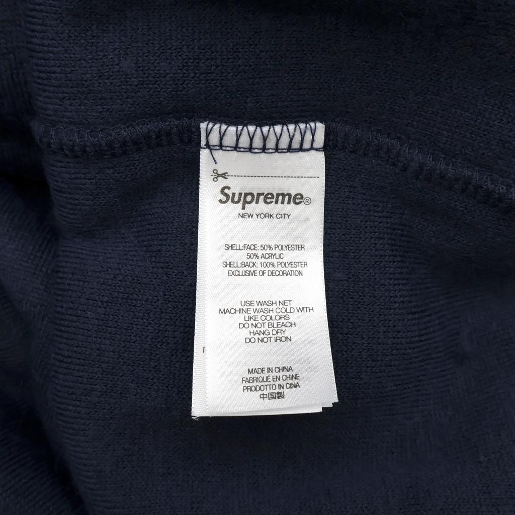 Supreme Shoulder Logo Fleece Jacket Navy