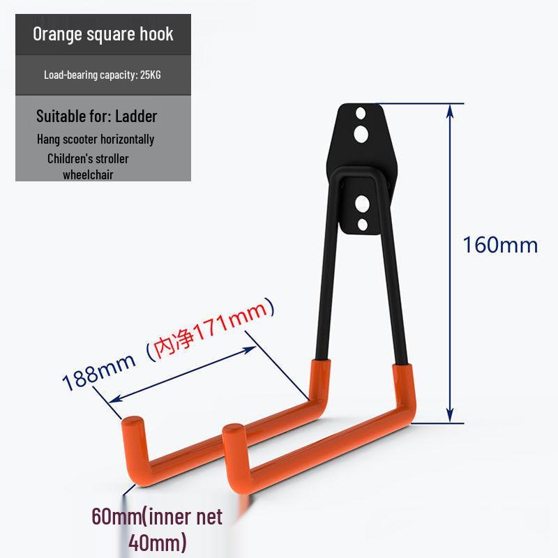 Heavy-Duty Metal Garage & Garden Bicycle Wall Hook