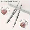 Stainless Steel Cuticle Pusher Dead Skin Remover Heavy-Duty Multifunctional with Ergonomic Handle for Home Salon Precision Care