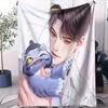 K Pop Demon Hunters Huntrix Blanket Hot Anime Flannel Throw Anime Fan Gift for Travel Camping Sofa Bed Cover Living Room Decor