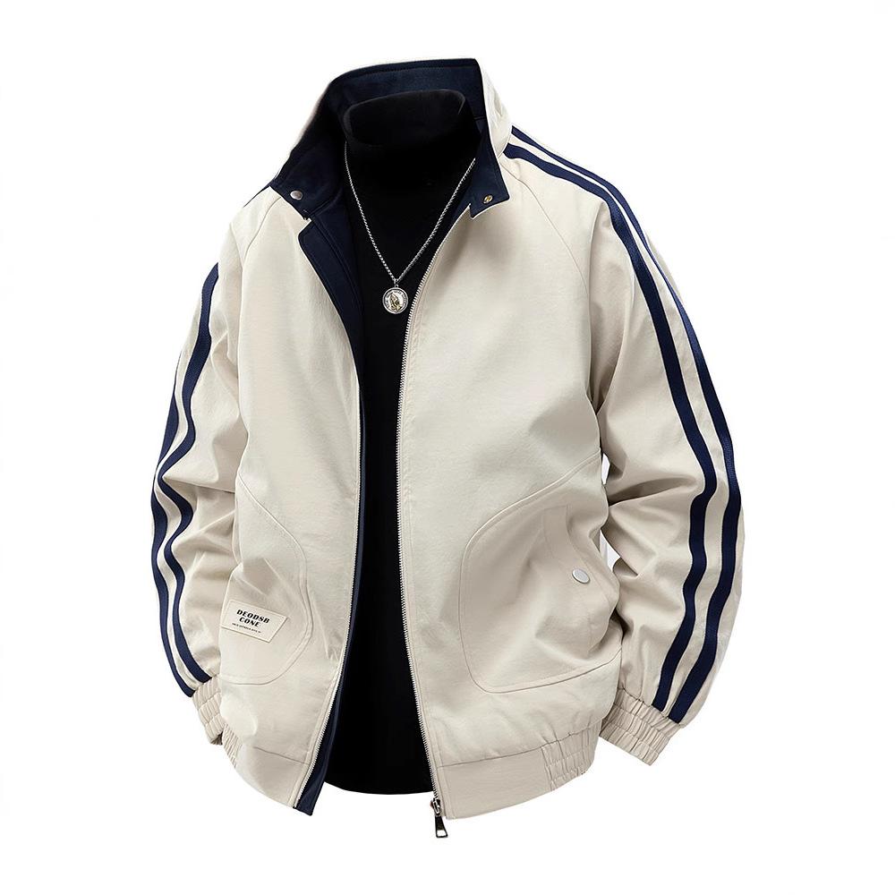 Spring New Stand-up Collar Jacket Men's Jacket Men's Clothing Plus A Large Size Casual Baseball Uniform Top