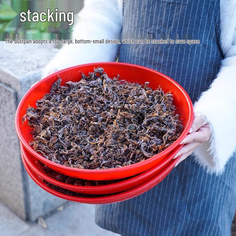 Plastic Round Sieve Winnowing Basket - Household & Commercial Fine Mesh Filter for Drying and Sifting Rice & Vegetables - Imitation Bamboo Weaving