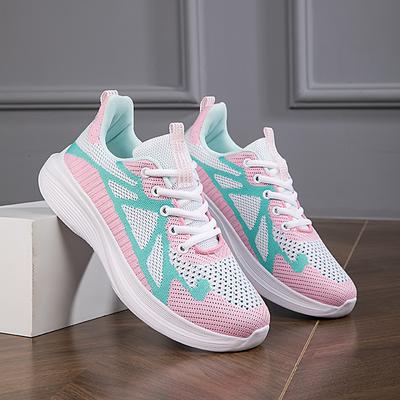 Outdoor Running Shoes Women Thick-soled Lightweight Breathable Anti-slip Shoes Women Comfortable Soft Lace-up Sports Shoes Women