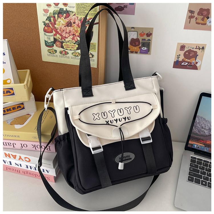 School Bag High Value College Style Messenger Bag Female Students Class Leisure Bag Large Capacity Portable Tutoring Bag Bag