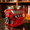 V8 Motor Resin med Innerfoder, Mugg, Högkvalitativ Känsla, Personlighet, Mekaniskt Prydnadsföremål, Hantverk