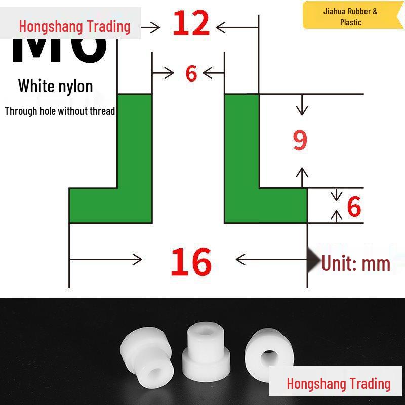 Step T-Shaped Nylon Insulating Bushing Washer, M3-M35 Thread Protection Spacer
