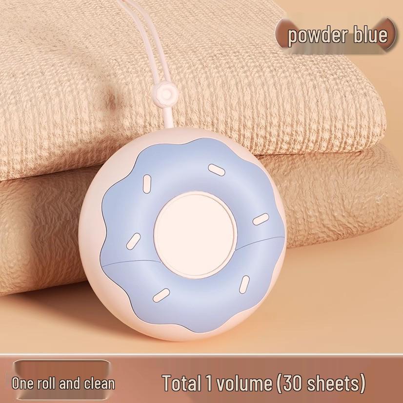 

Портативный ролик для удаления ворса в форме пончика со сменным отрывным блоком для удаления волос и ворса в дороге