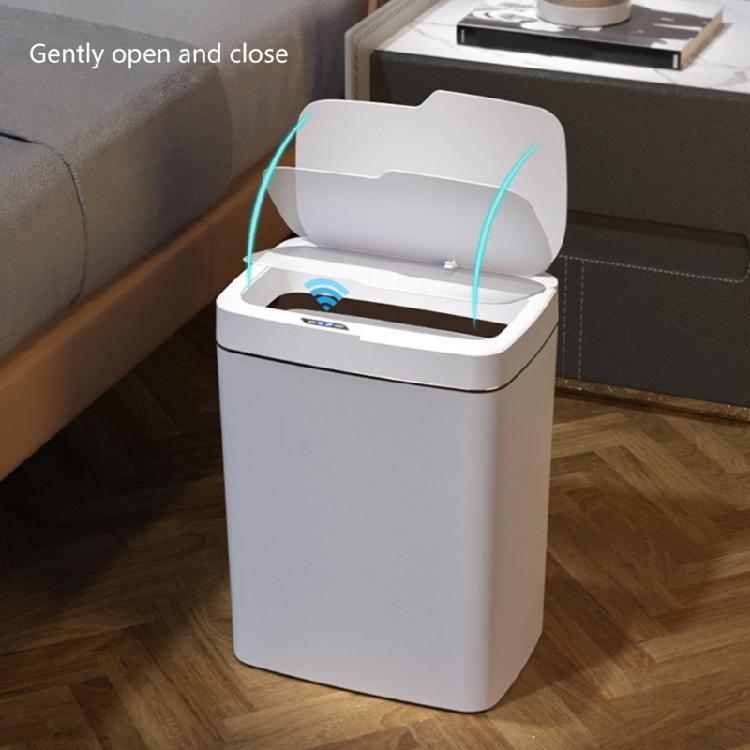 Battery Powered Waste Basket with Sensors Lid Easily Disposal Automatic Garbage Can for Cleanliness Enthusiasts