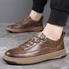 Fashion Shoes for Men 2024 New Fashion Black Men's Casual Leather Sneakers Outdoor Male Flats Shoes Tenis Masculino Zapatillas Hombre