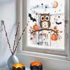 New Creative Owl Pumpkin Maple Leaf Static Window Stickers Store Home Decoration Double Sided Visual Stickers Removable