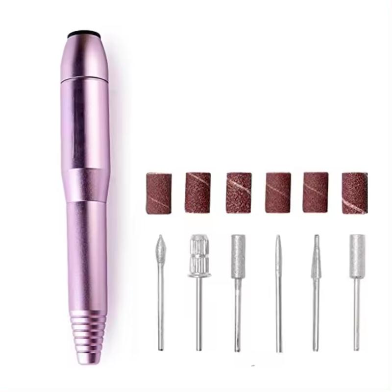 Mini home nail polish machine, nail drill and file machine with acrylic nail kit set, professional nail grinder