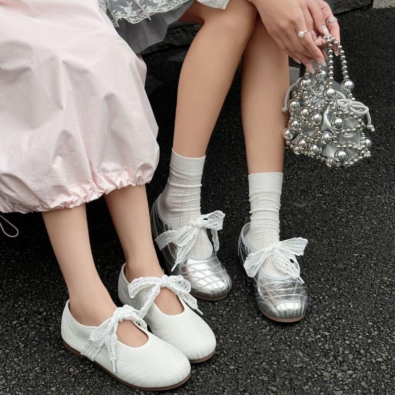 Ballet style bow shallow mouth Mary Jane shoes women's new comfortable and light fashion versatile flat bottom