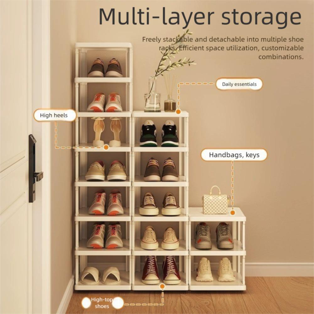 Simple Design Multi-tier Shoe Rack Stable Removable Multi-layer Shoes Storage Rack Wall Corner Saving Space Shoe Cabinets 3547₽