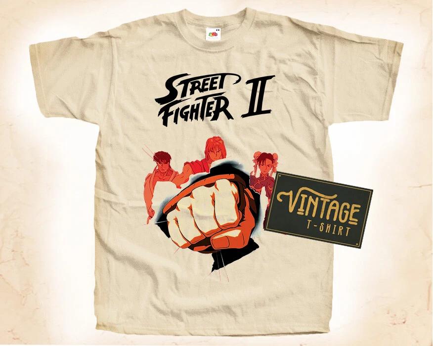 

Street Fighter V1 T SHIRT Tee Movie Poster Vintage Natural all sizes S - 5XL L