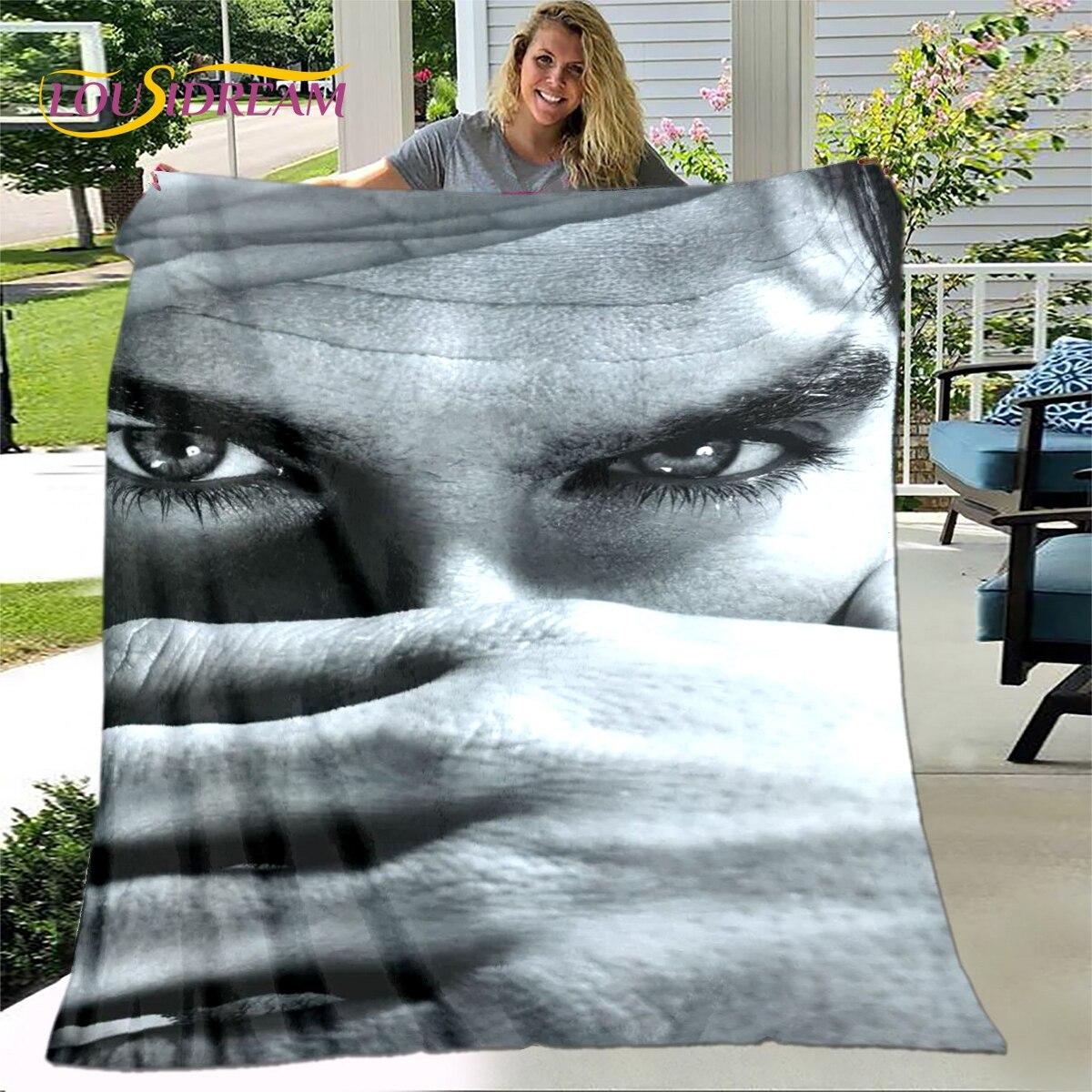 Одеяло с принтом «Дневники вампира», фланелевое одеяло, мягкое теплое одеяло для гостиной, спальни, кровати, дивана, путешествия 75x90cm