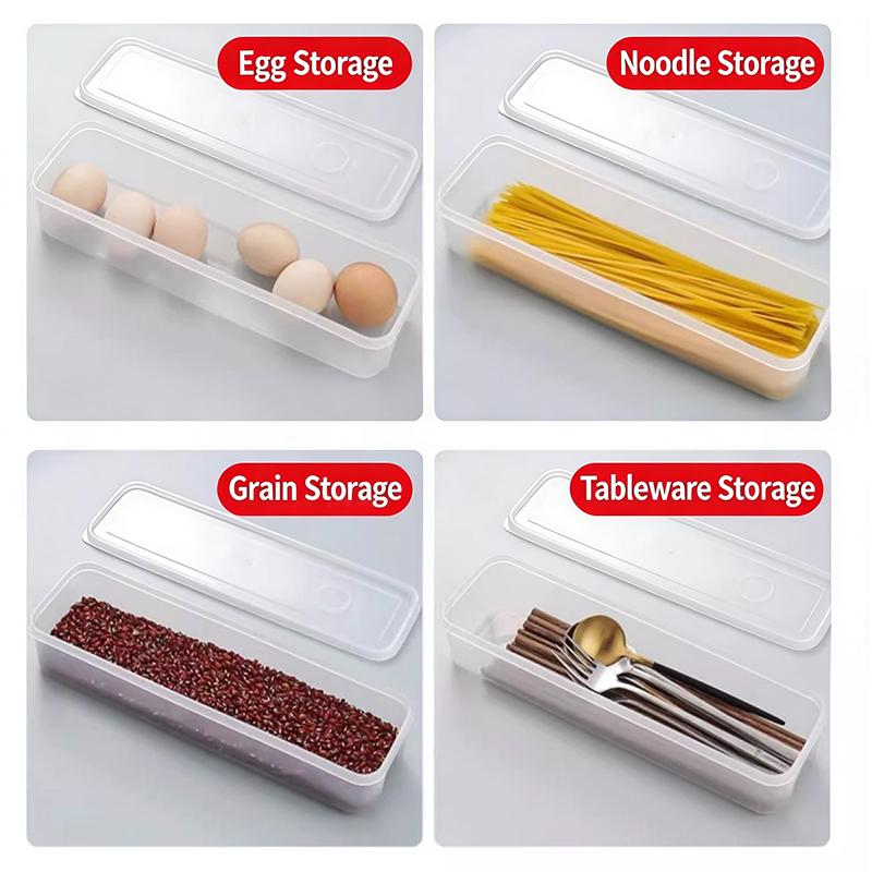 Sealed Refrigerator Storage Box Fresh Keeping Clear Food Container BPA Free for Kitchen Fridge Organization