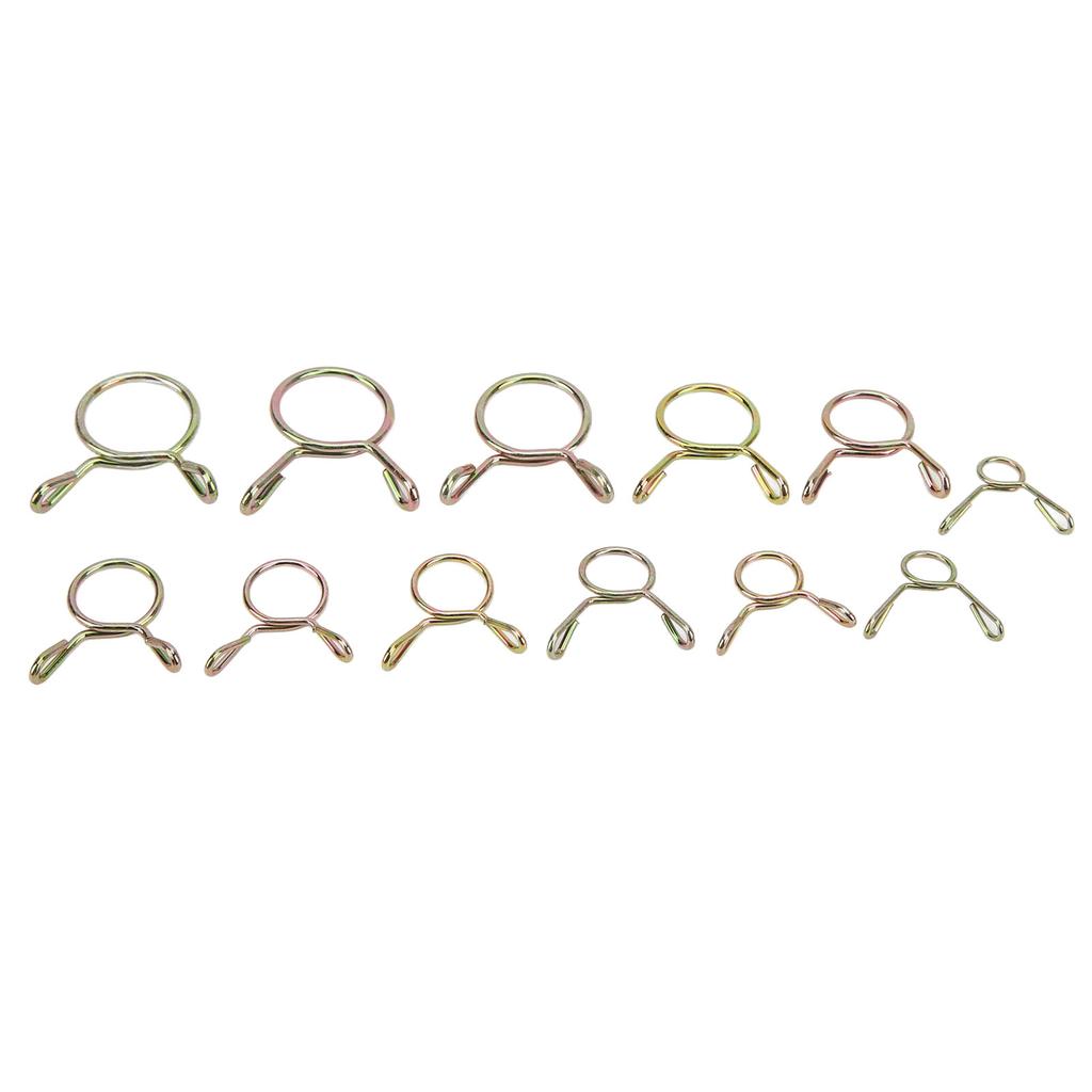 420pcs Fuel Line Spring Wire Clips 10‑Size 5‑14mm Air Tube Clamps for Motorcycle Scooter ATV