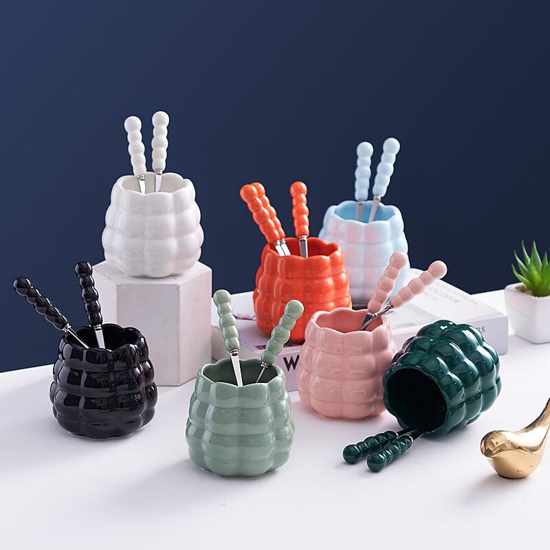 Zhishi Ceramic Handle Fruit Fork Set