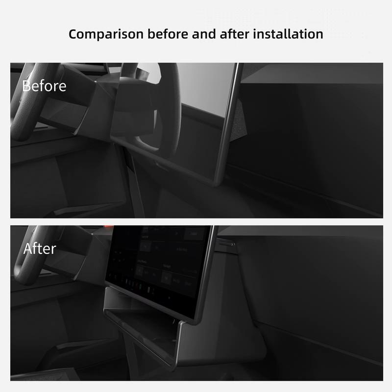 Under Screen Storage Box For Tesla Cybertruck Central Control Hidden Organizer Case Tissue Holder Tray Car Interior Accessories