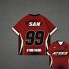Summer Men's Women's Short Sleeve Casual Round Neck T-shirt Tops Tee ATEEZ Kpop Album In Your Fantasy Tour Football Jersey
