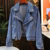 Chaqueta vaquera de manga larga para mujer, moda primavera y otoño