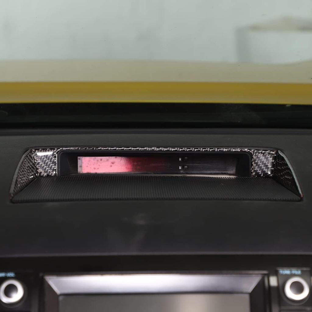 Dashboard Horn Frame Sticker Trim for Toyota Tundra 2007-2013 Center Consoles Accessories, Real Carbon Fiber Automotive Interior Decorative Cover