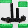 460pcs 12.9 grade black carbon steel knurled socket head cap screw set, DIN912 M3 M4 M5 M6 nuts and washers, for machinery.