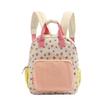 Strawberry print women's canvas backpack contrasting color cute backpack