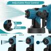 Electric Spray Gun 850W High Power Paint Sprayer Home DIY UK/US/EU Plug Auto Furniture Steel Coating Airbrush with 3 Nozzles