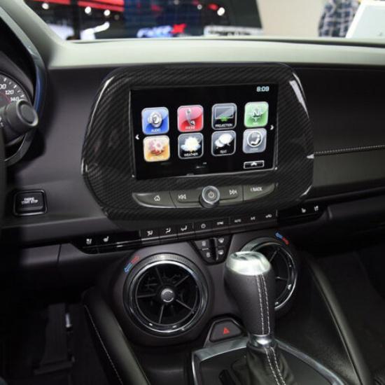 7-Zoll GPS-Navigationspanel Dekorabdeckung Zierleiste Für Chevrolet Camaro 2017+ Carbon