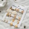 6 Pairs of Women's Ocean Style Shell & Starfish Earring Set, Summer Vacation Style Natural Conch Earrings