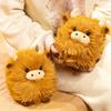20CM Simulation Kyloe Round Highland Cow Animal Plush Doll Soft Stuffed Highland Cow Cattlle Plushie Gift