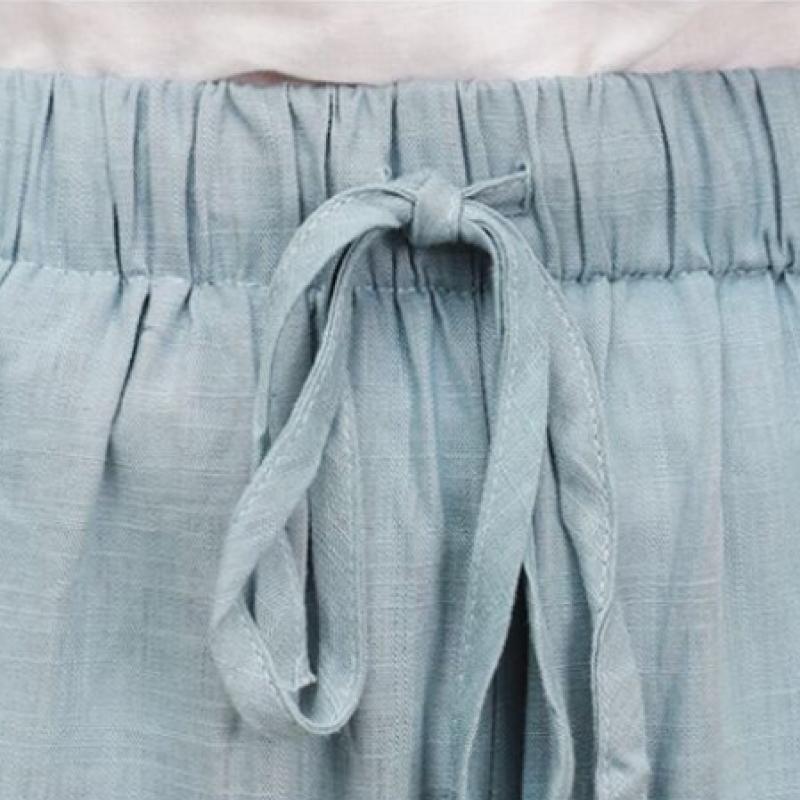 Shop   Women S Linen waiStband Wide pantS Wdm Wpt Kyi80147