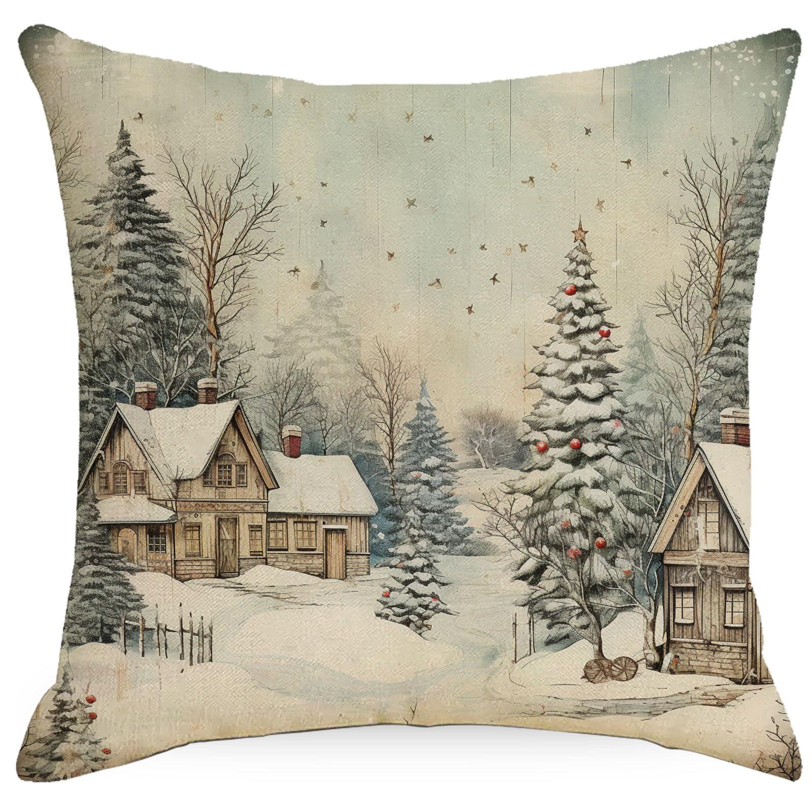 

Рождественская наволочка Подушка для сиденья в офисе Домашняя прикроватная наволочка