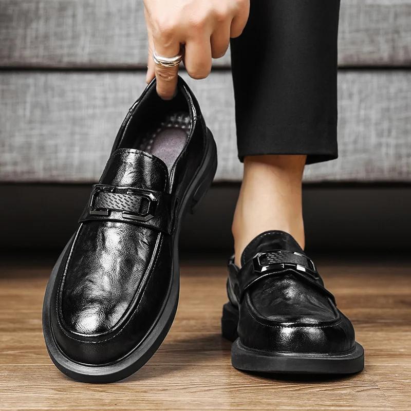 Fashion New Mens Casual Shoes Slip On Driving Loafer for Men Work Formal Shoes Fashion Business Dress Wedding Party Office Shoe Mocaasin