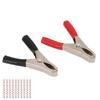 50 Set Insulated Clip 20A High Accuracy Process Elasticity Electric Test Clamp with PVC Insulating Sheath for Wire