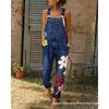 Women's Summer Denim Overalls – Classic, High-Quality, Loose Straight-Leg with Print